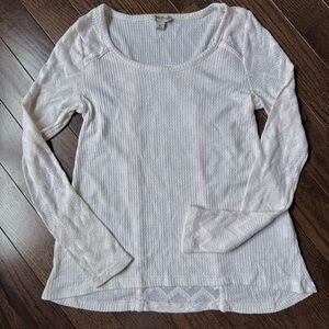 Lucky Brand Cream Long Sleeve Top